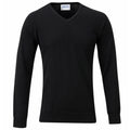 Navy - Back - Maddins Mens 14 Gauge V Neck Fully Fashioned Jumper - Sweatshirt