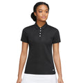 Black-White - Front - Nike Womens-Ladies Victory Solid Polo Shirt