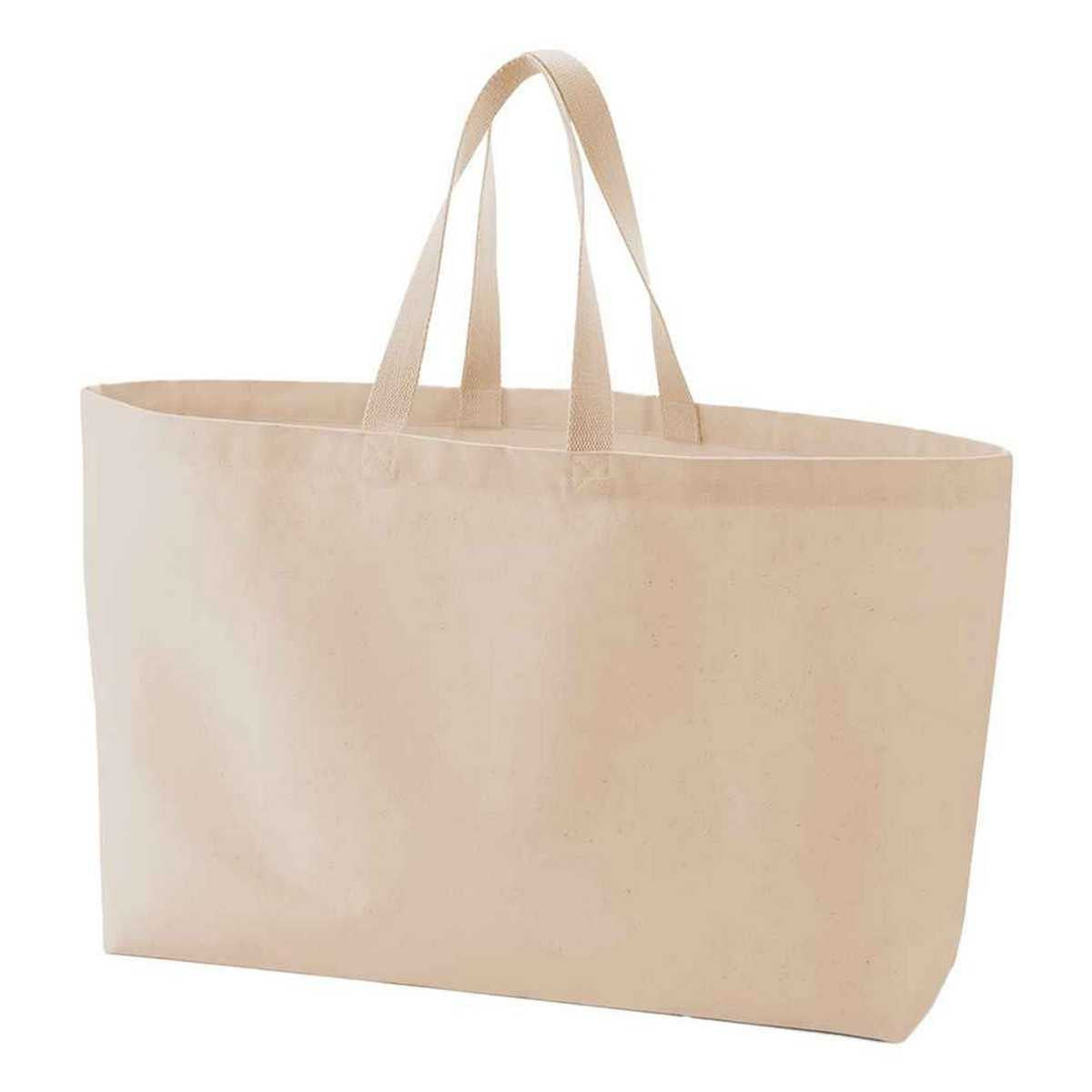 Peach - Back - Westford Mill Canvas Oversized Tote Bag