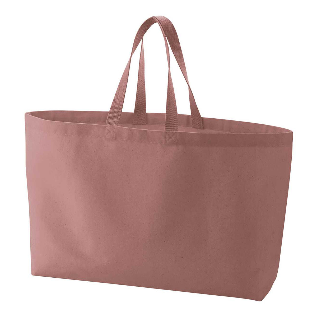 Rose Pink - Back - Westford Mill Canvas Oversized Tote Bag