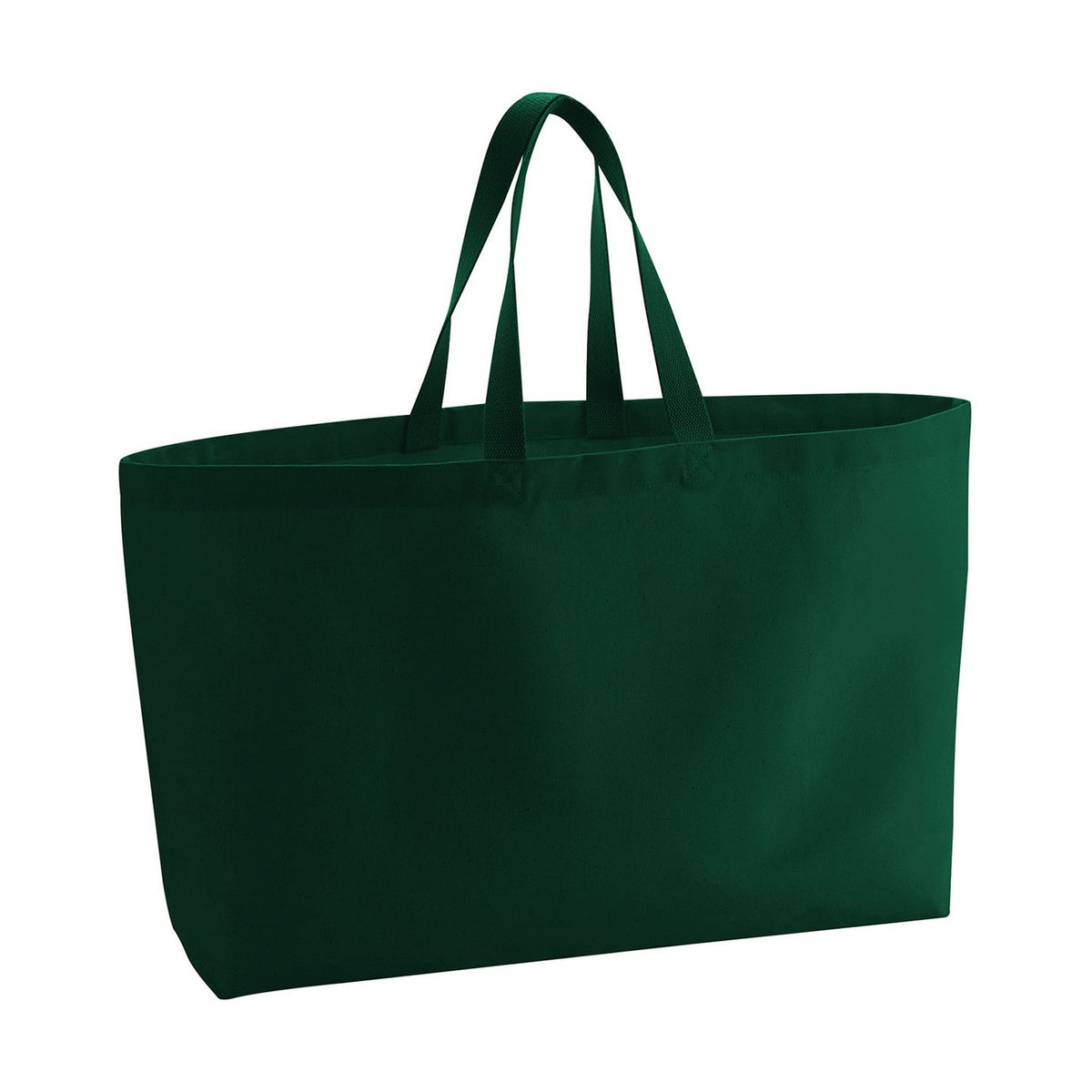 Bottle Green - Front - Westford Mill Canvas Oversized Tote Bag