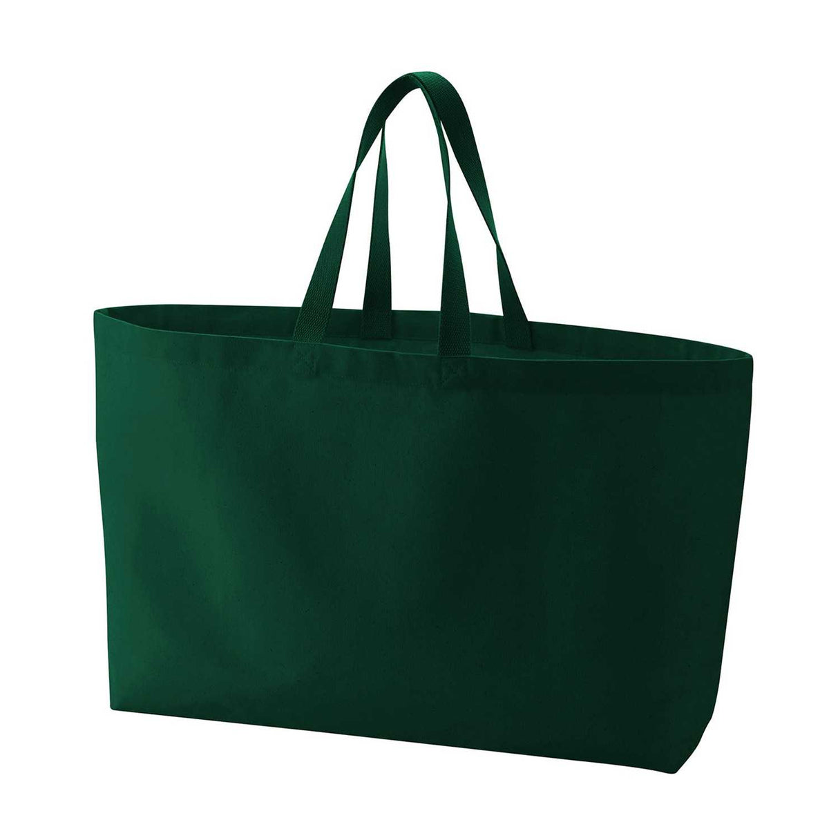 Bottle Green - Back - Westford Mill Canvas Oversized Tote Bag