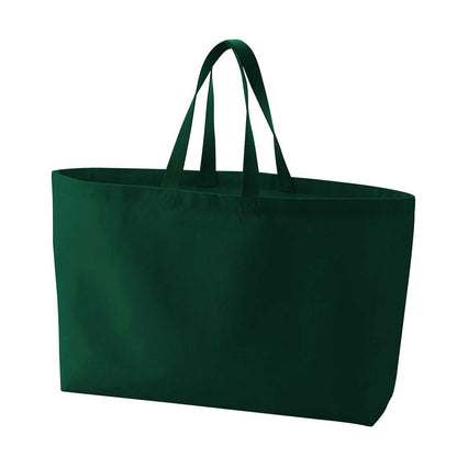 Bottle Green - Back - Westford Mill Canvas Oversized Tote Bag