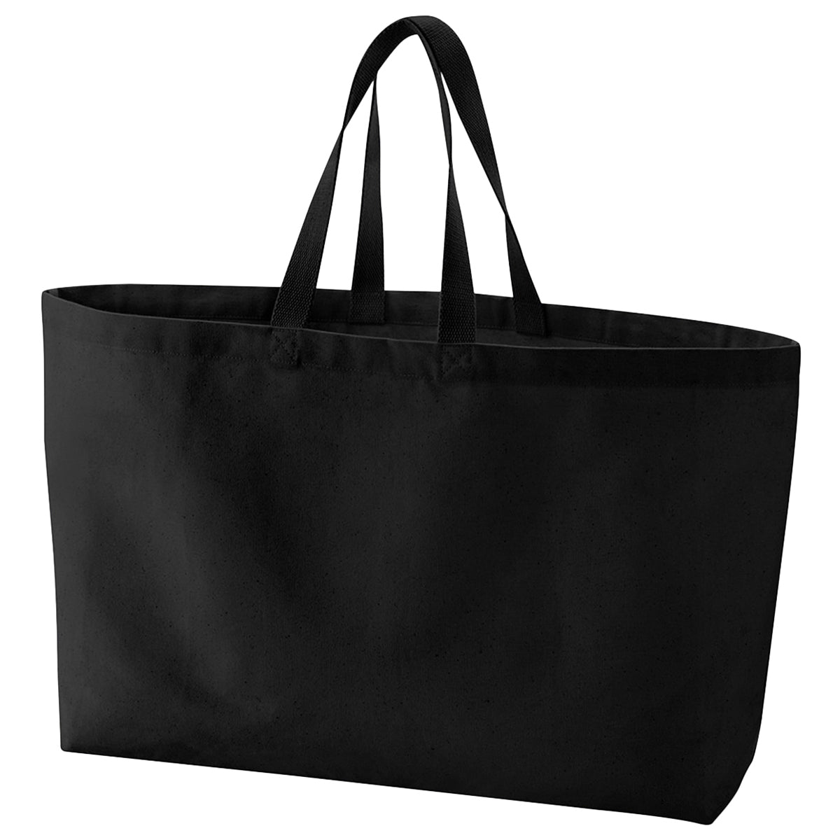 Black - Back - Westford Mill Canvas Oversized Tote Bag