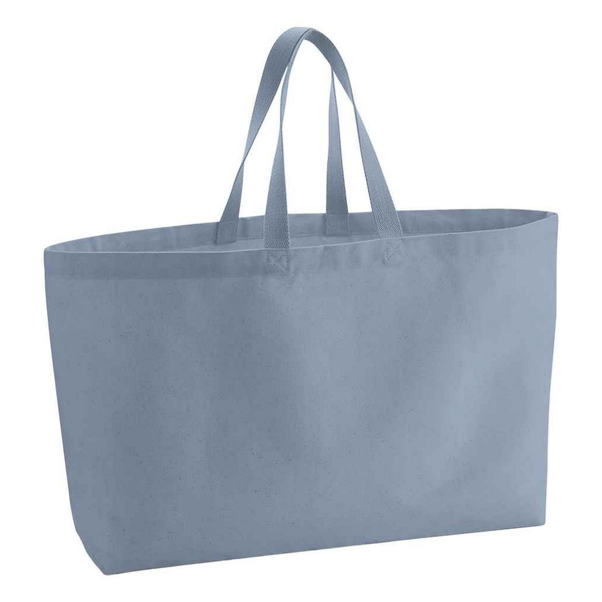 Dusty Blue - Front - Westford Mill Canvas Oversized Tote Bag