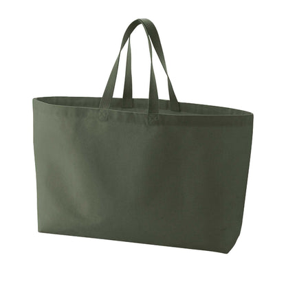 Olive Green - Back - Westford Mill Canvas Oversized Tote Bag