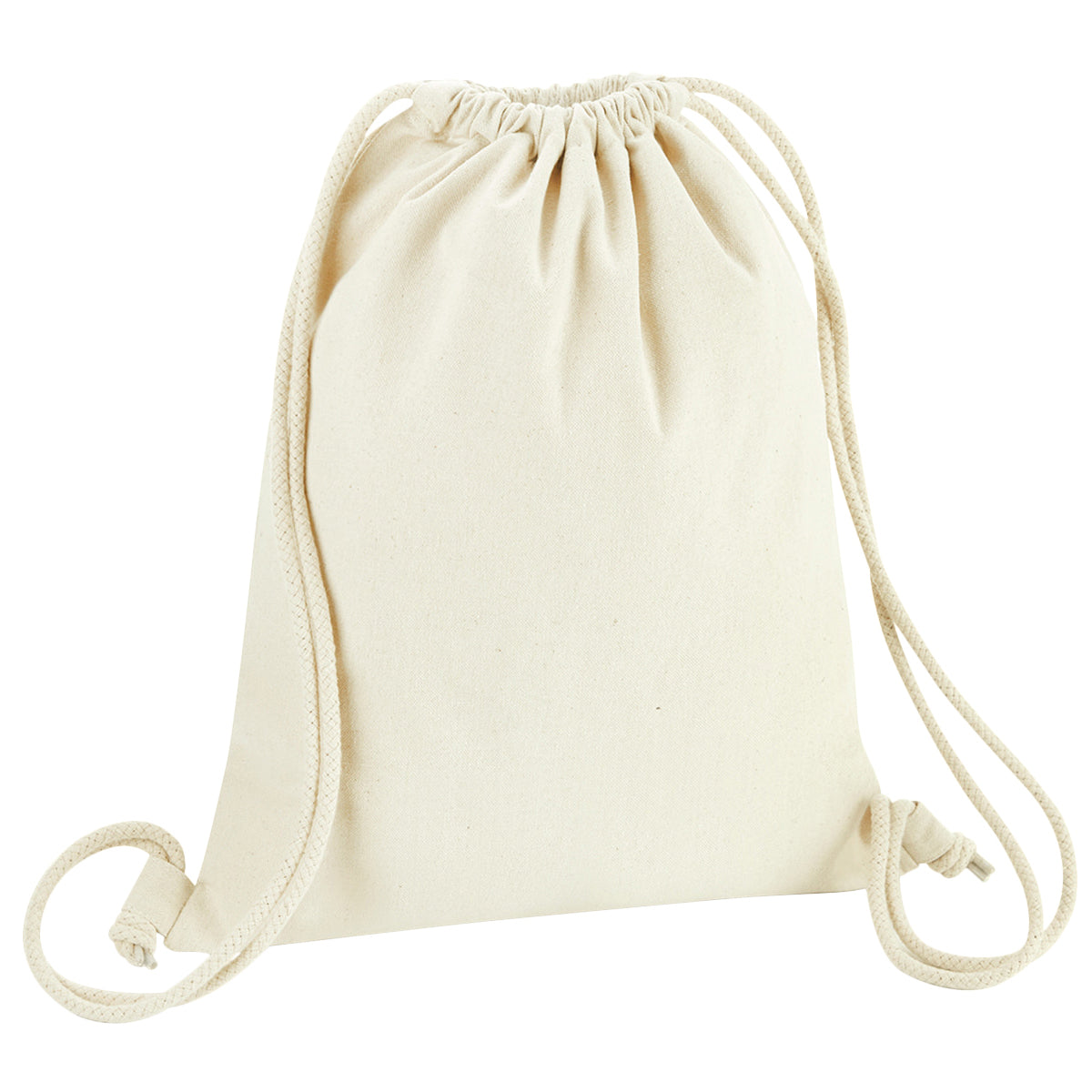 Natural - Front - Westford Mill Revive Recycled Drawstring Bag