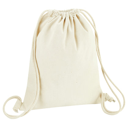 Natural - Front - Westford Mill Revive Recycled Drawstring Bag