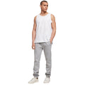 Heather Grey - Back - Build Your Brand Mens Basic Organic Jogging Bottoms