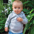 Heather Grey Melange - Back - Babybugz Baby Essential Hoodie