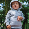 Heather Grey Melange - Side - Babybugz Baby Essential Hoodie