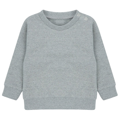 Heather Grey - Front - Larkwood Baby Sustainable Sweatshirt
