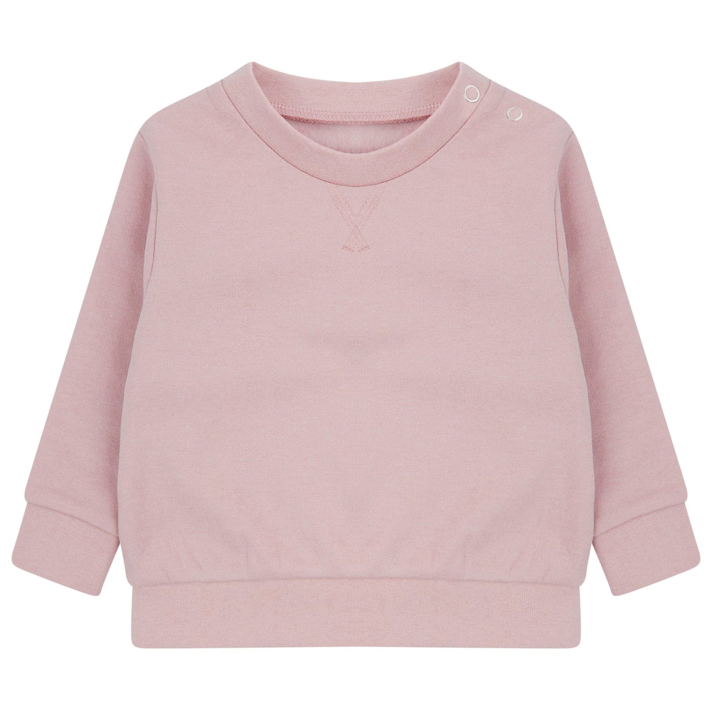 Soft Pink - Front - Larkwood Baby Sustainable Sweatshirt