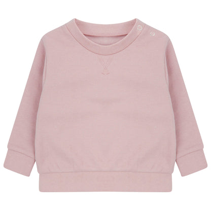 Soft Pink - Front - Larkwood Baby Sustainable Sweatshirt