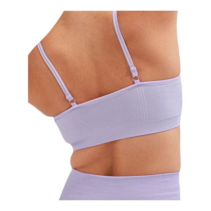 Lilac - Back - TriDri Womens-Ladies Melange Seamless 3D Sports Bra