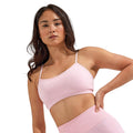 Light Pink - Side - TriDri Womens-Ladies Melange Seamless 3D Sports Bra