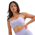 Lilac - Side - TriDri Womens-Ladies Melange Seamless 3D Sports Bra