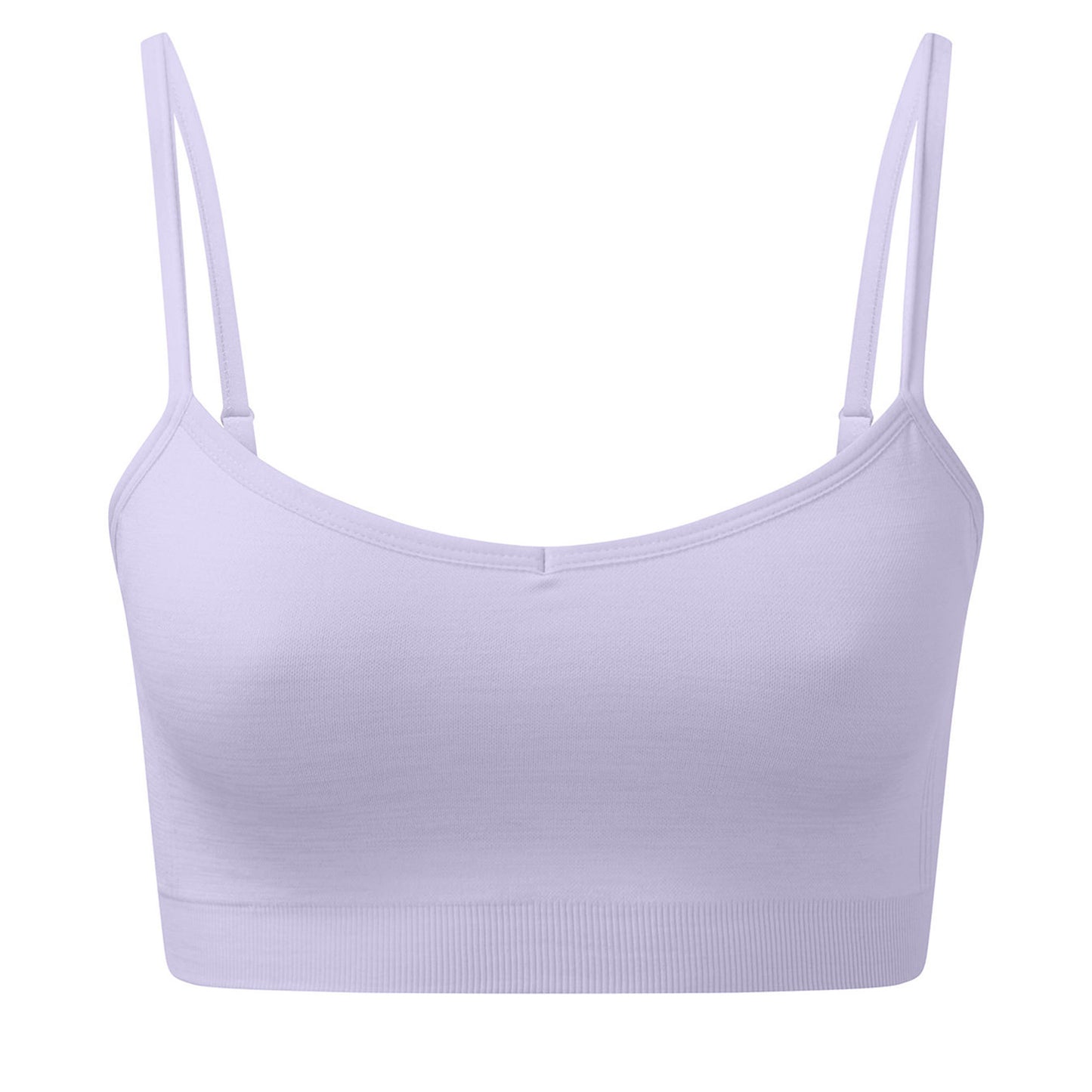 Lilac - Front - TriDri Womens-Ladies Melange Seamless 3D Sports Bra
