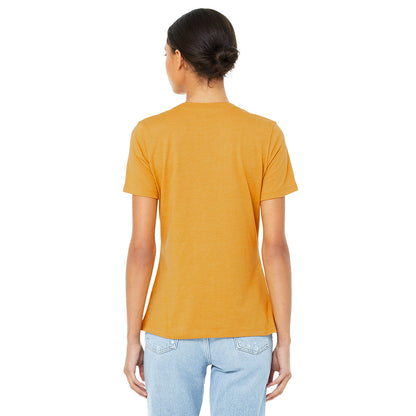 Heather Mustard - Side - Bella + Canvas Womens-Ladies Heather T-Shirt