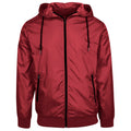 Burgundy-Black - Front - Build Your Brand Mens Wind Runner Jacket