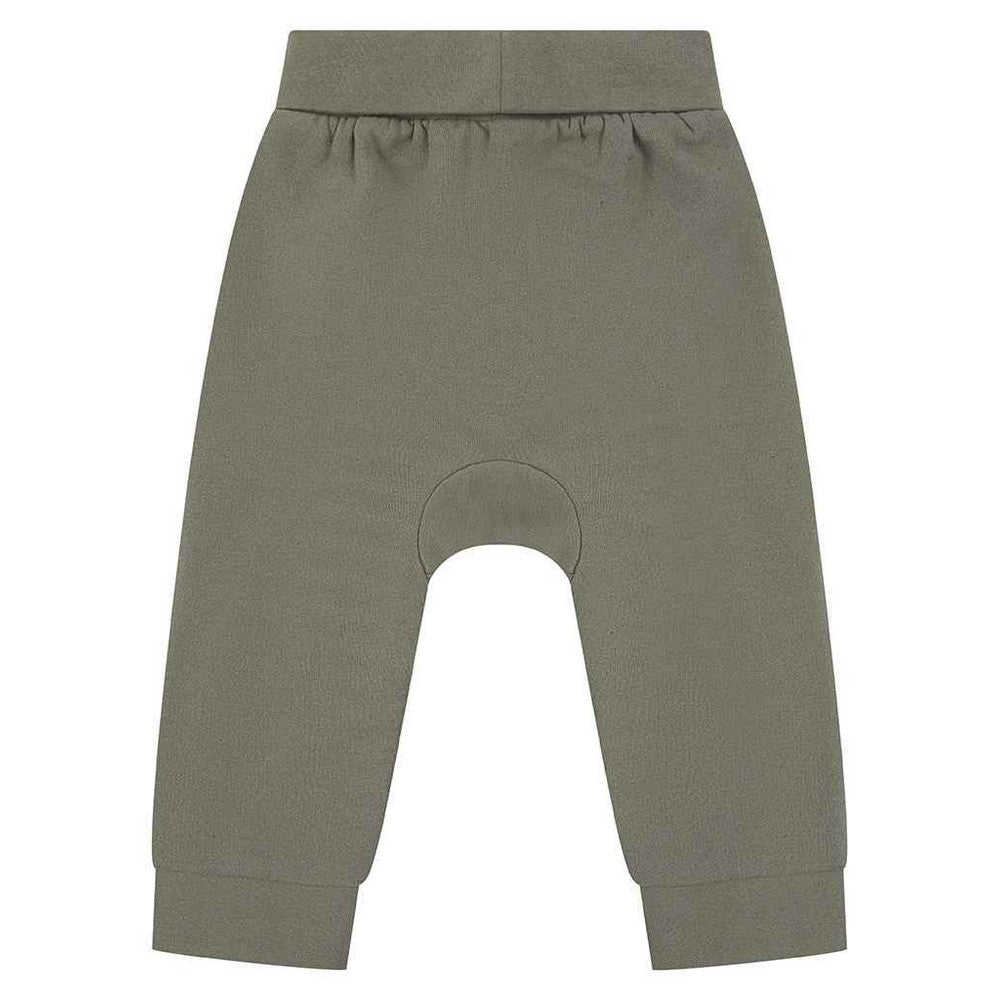 Khaki - Back - Larkwood Baby Sustainable Jogging Bottoms