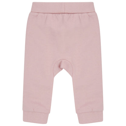 Soft Pink - Front - Larkwood Baby Sustainable Jogging Bottoms