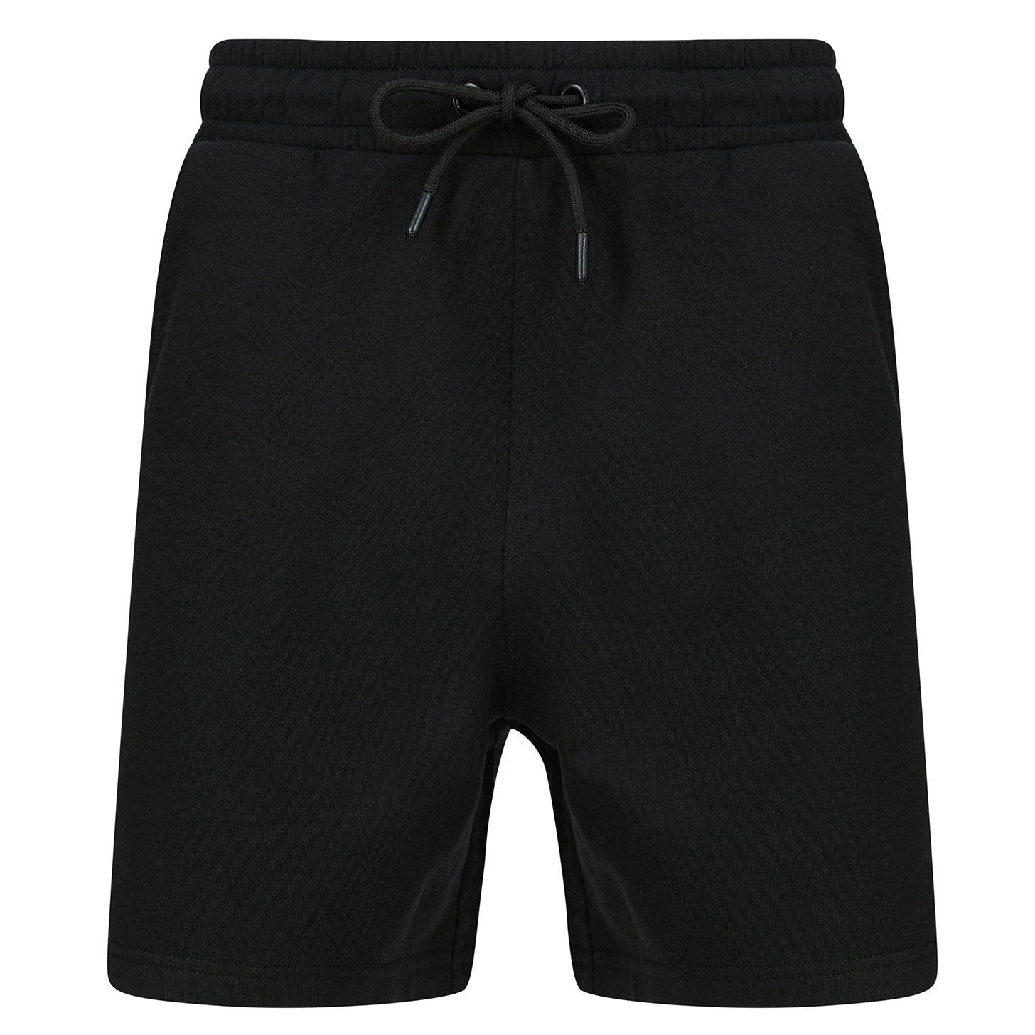 Black - Front - Skinni Fit Unisex Adult Fashion Sustainable Sweat Shorts