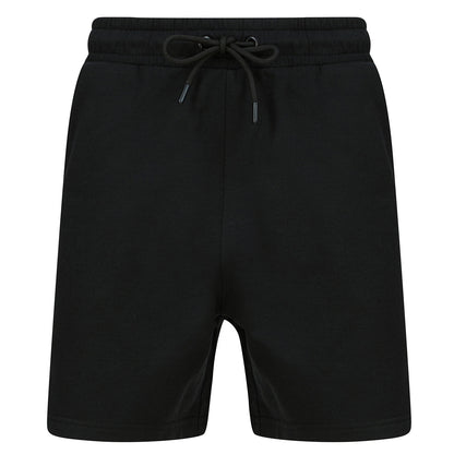 Black - Front - Skinni Fit Unisex Adult Fashion Sustainable Sweat Shorts