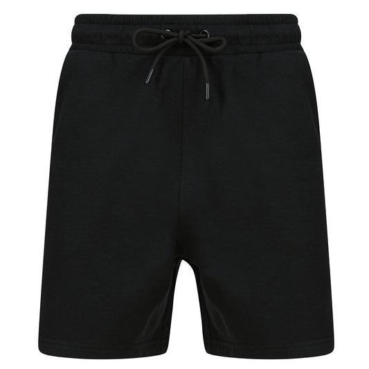 Black - Front - Skinni Fit Unisex Adult Fashion Sustainable Sweat Shorts