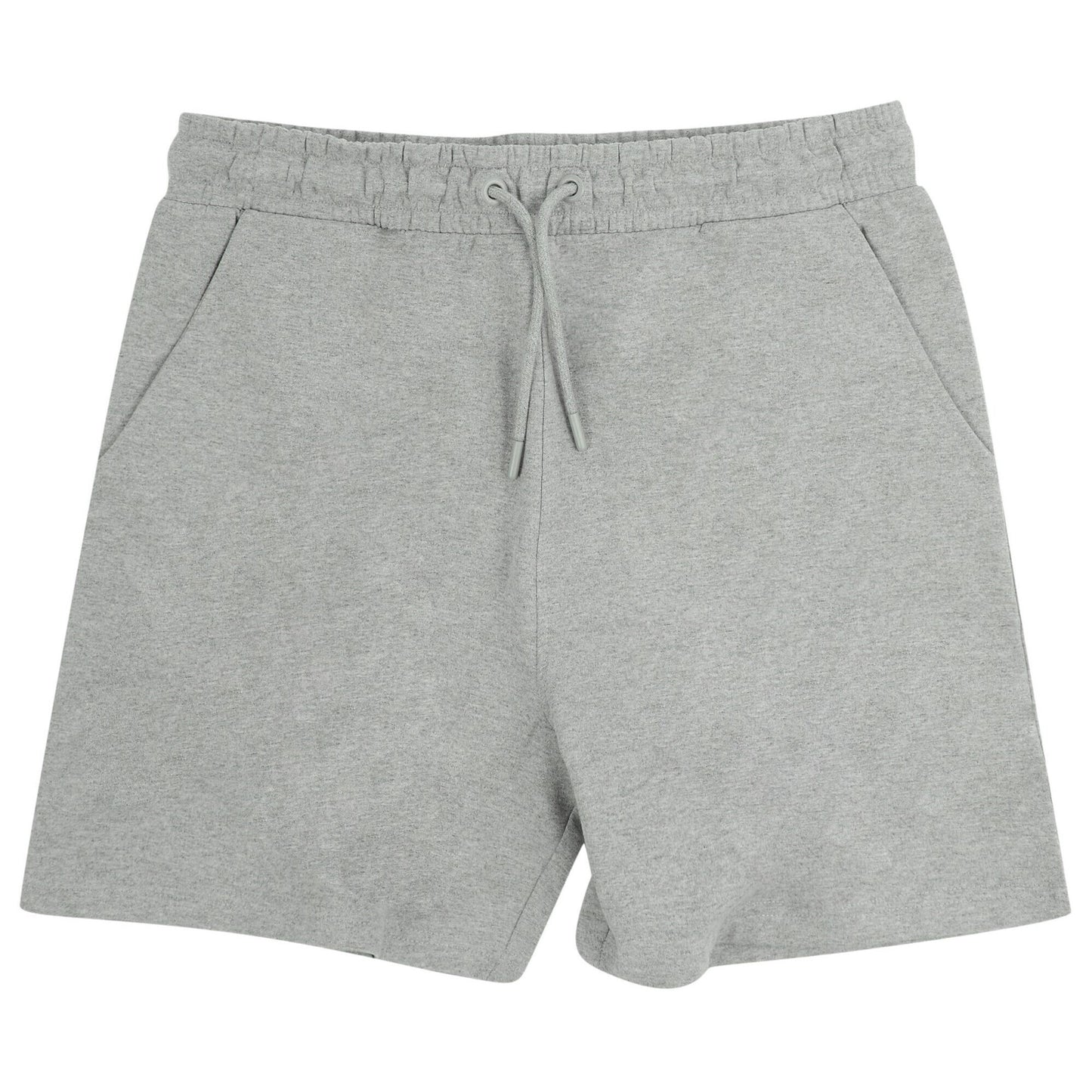 Heather Grey - Front - Skinni Fit Unisex Adult Fashion Sustainable Sweat Shorts