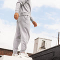 Heather Grey - Back - SF Unisex Adult Fashion Cuffed Jogging Bottoms