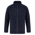 Navy - Front - Henbury Unisex Adult Recycled Polyester Fleece Jacket