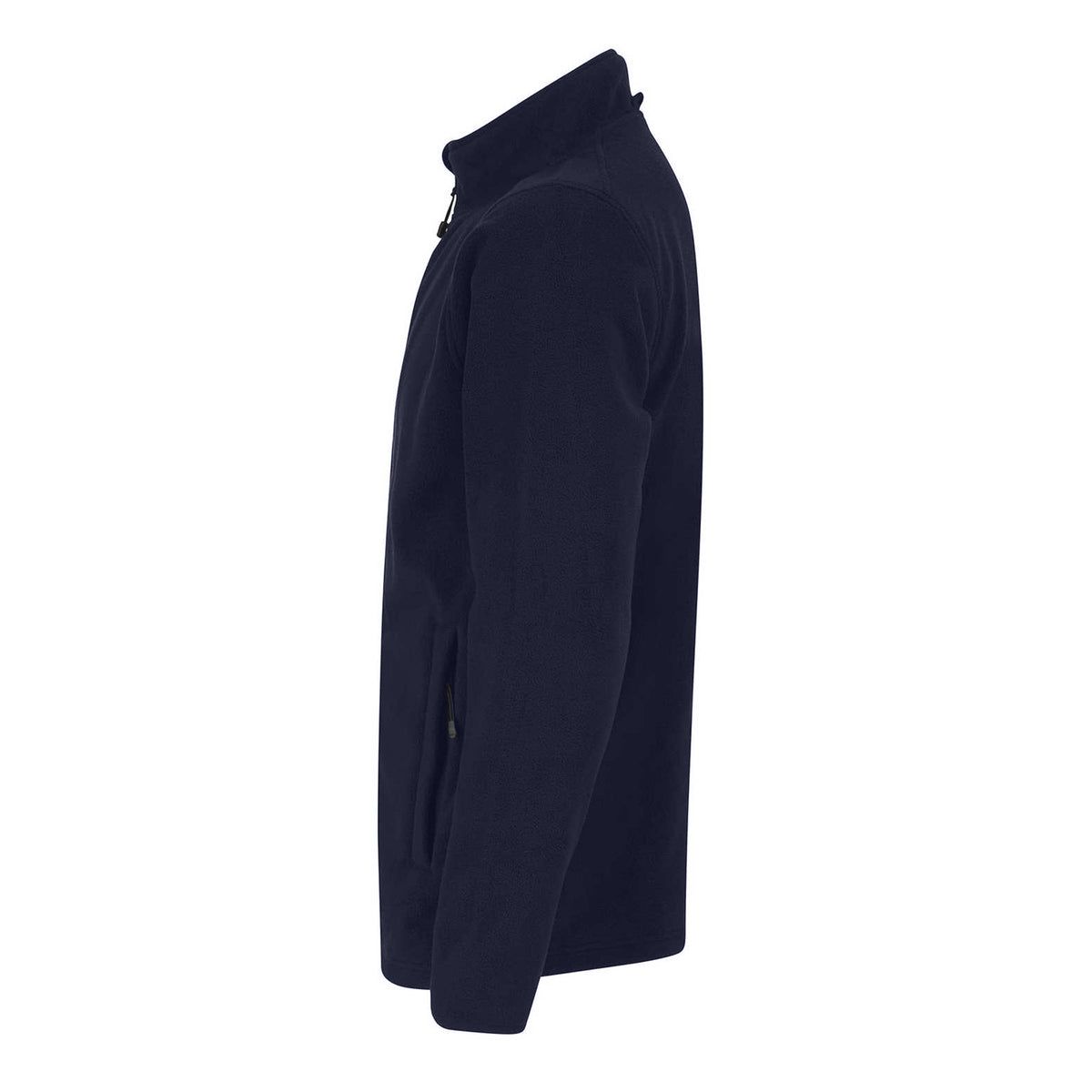 Navy - Side - Henbury Unisex Adult Recycled Polyester Fleece Jacket