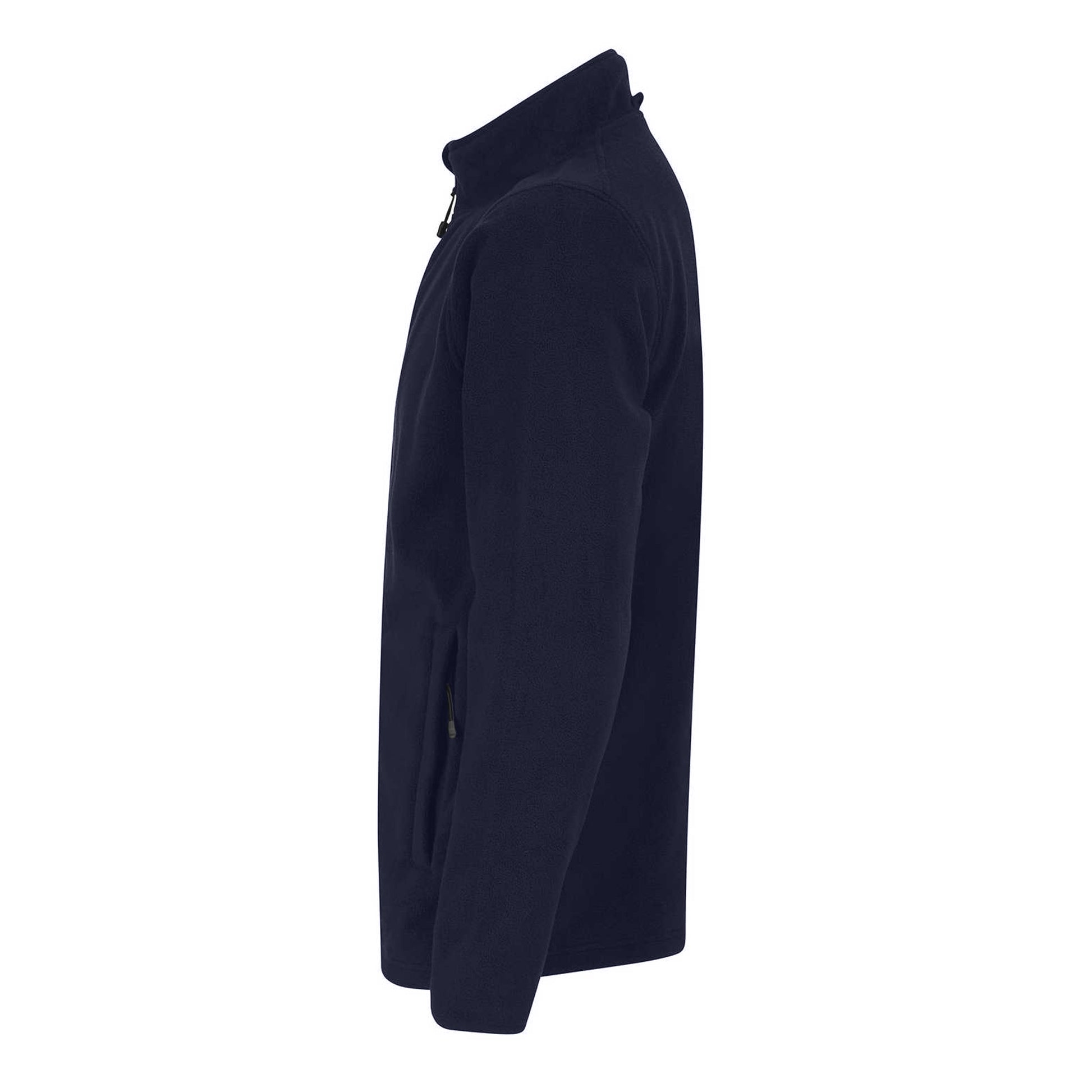 Navy - Side - Henbury Unisex Adult Recycled Polyester Fleece Jacket