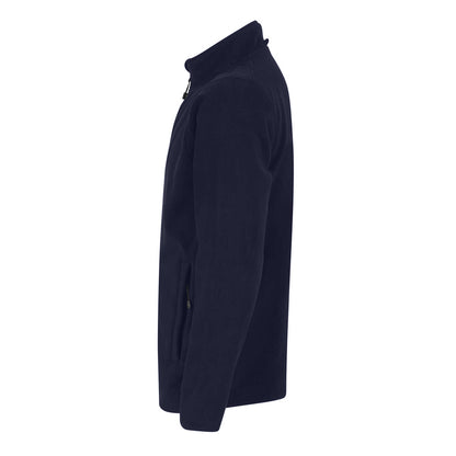 Navy - Side - Henbury Unisex Adult Recycled Polyester Fleece Jacket