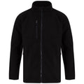 Black - Front - Henbury Unisex Adult Recycled Polyester Fleece Jacket