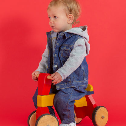 Blue - Back - Larkwood Baby Denim Dungarees