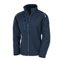 Navy - Front - Result Genuine Recycled Womens-Ladies Recycled 3 Layer Soft Shell Jacket