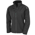 Black - Front - Result Genuine Recycled Womens-Ladies Recycled 3 Layer Soft Shell Jacket