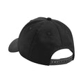 Black - Back - Beechfield Childrens-Kids Organic Cotton 5 Panel Baseball Cap