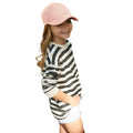 Powder Pink - Back - Beechfield Childrens-Kids Organic Cotton 5 Panel Baseball Cap