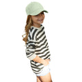 Pistachio - Back - Beechfield Childrens-Kids Organic Cotton 5 Panel Baseball Cap