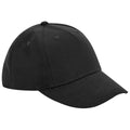 Black - Front - Beechfield Childrens-Kids Organic Cotton 5 Panel Baseball Cap