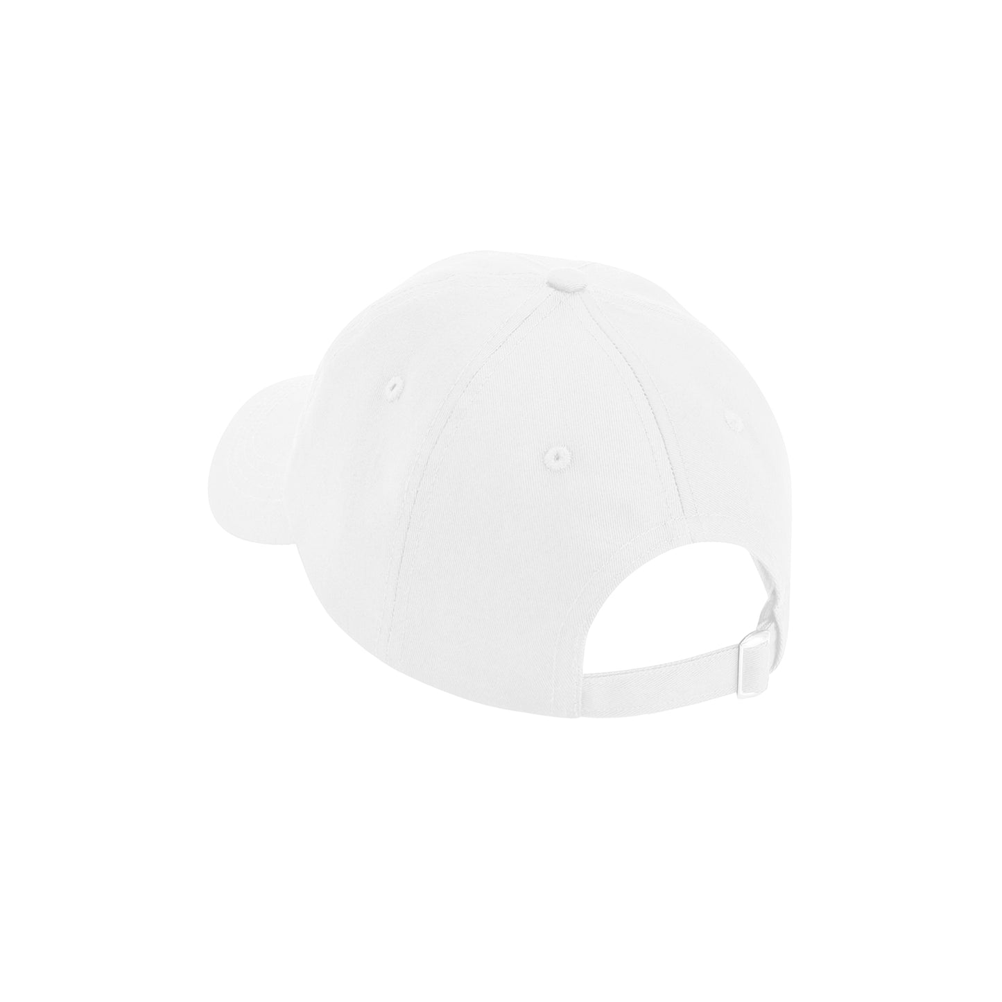 White - Back - Beechfield Unisex Adult Organic Cotton 5 Panel Baseball Cap