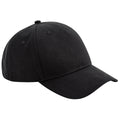 Black - Front - Beechfield Unisex Adult Organic Cotton 5 Panel Baseball Cap