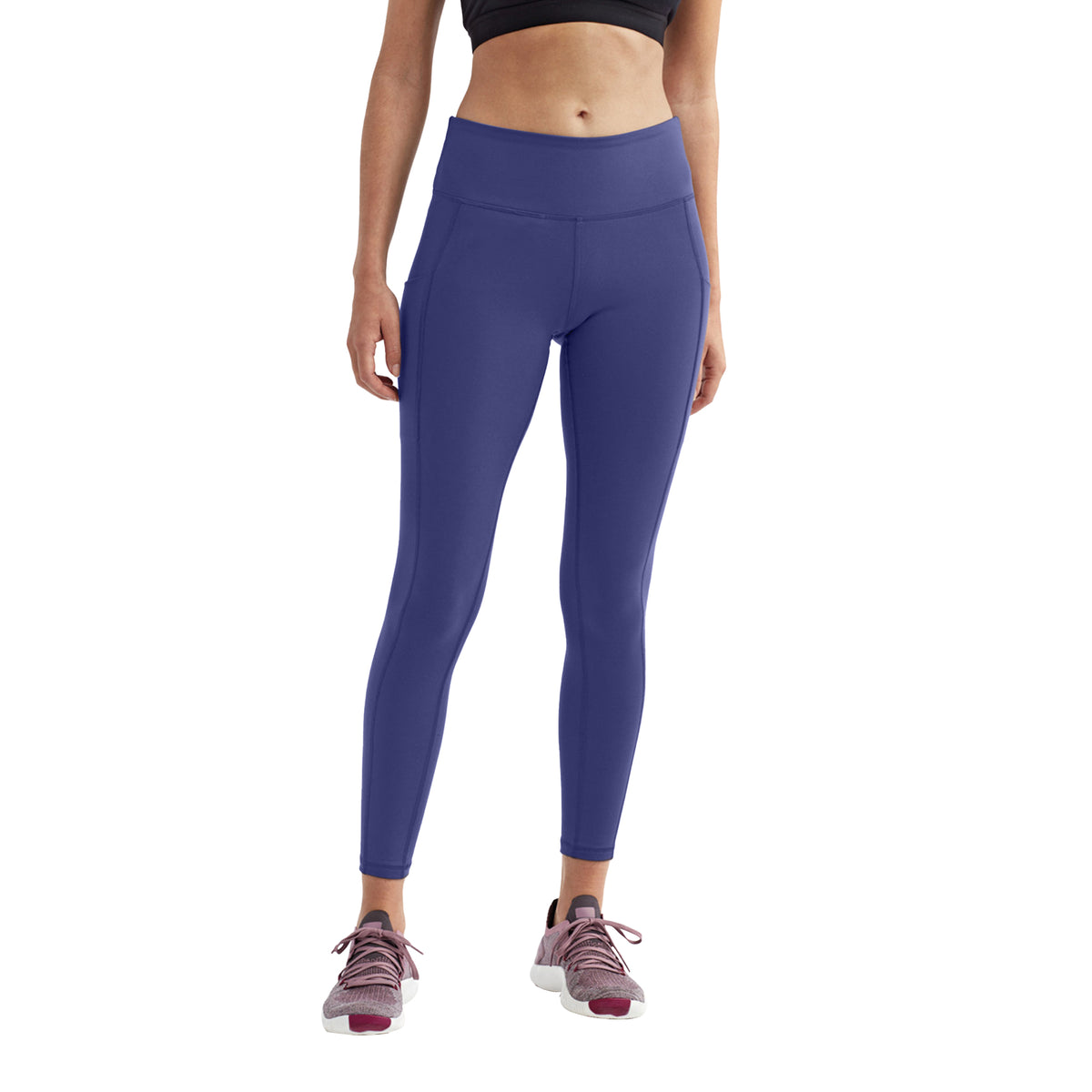 Navy - Side - TriDri Womens-Ladies Performance Recycled Leggings