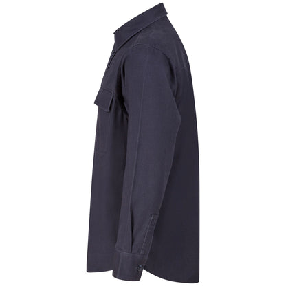 Navy - Lifestyle - Front Row Unisex Adult Cotton Drill Overshirt
