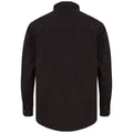 Black - Back - Front Row Unisex Adult Cotton Drill Overshirt