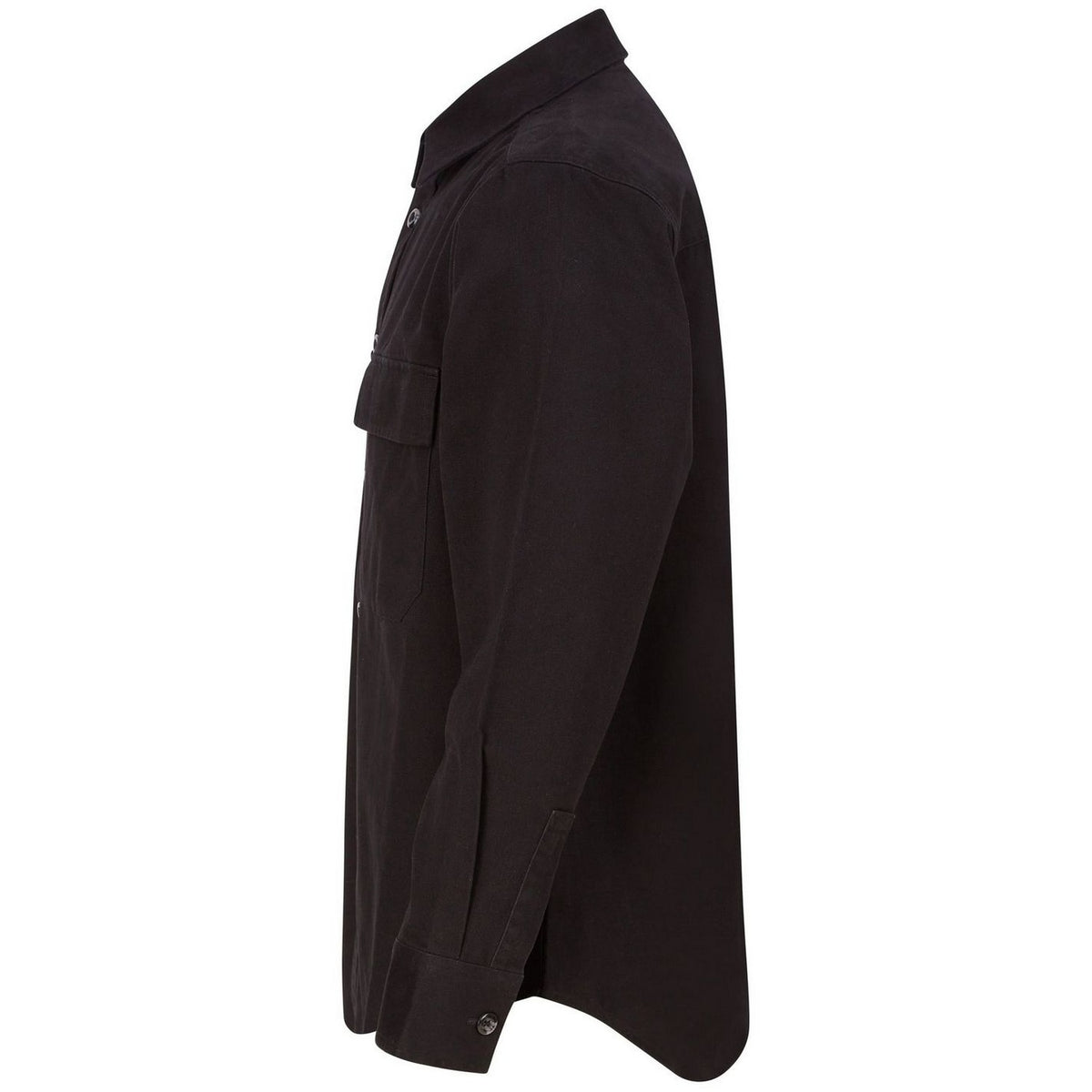 Black - Lifestyle - Front Row Unisex Adult Cotton Drill Overshirt