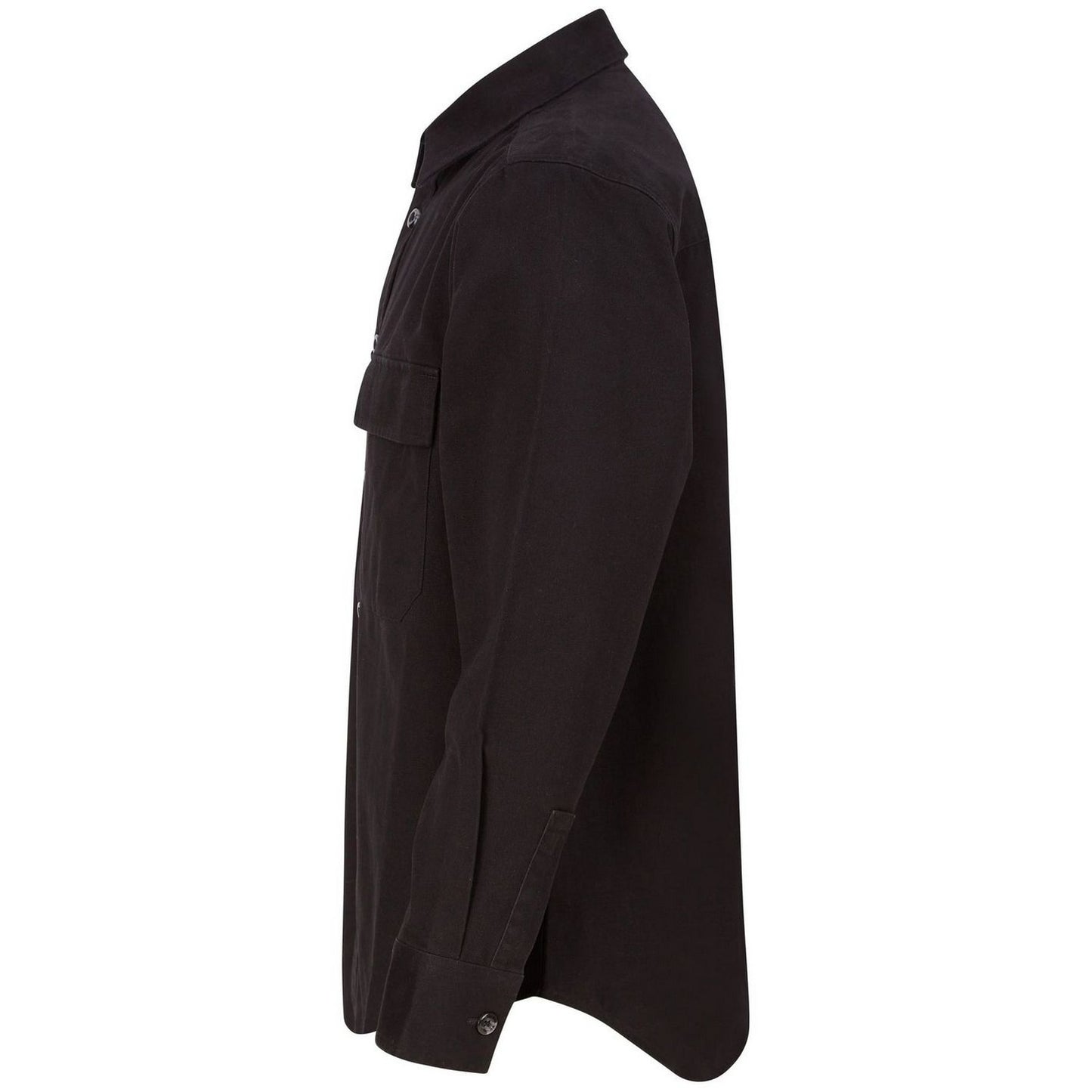 Black - Lifestyle - Front Row Unisex Adult Cotton Drill Overshirt